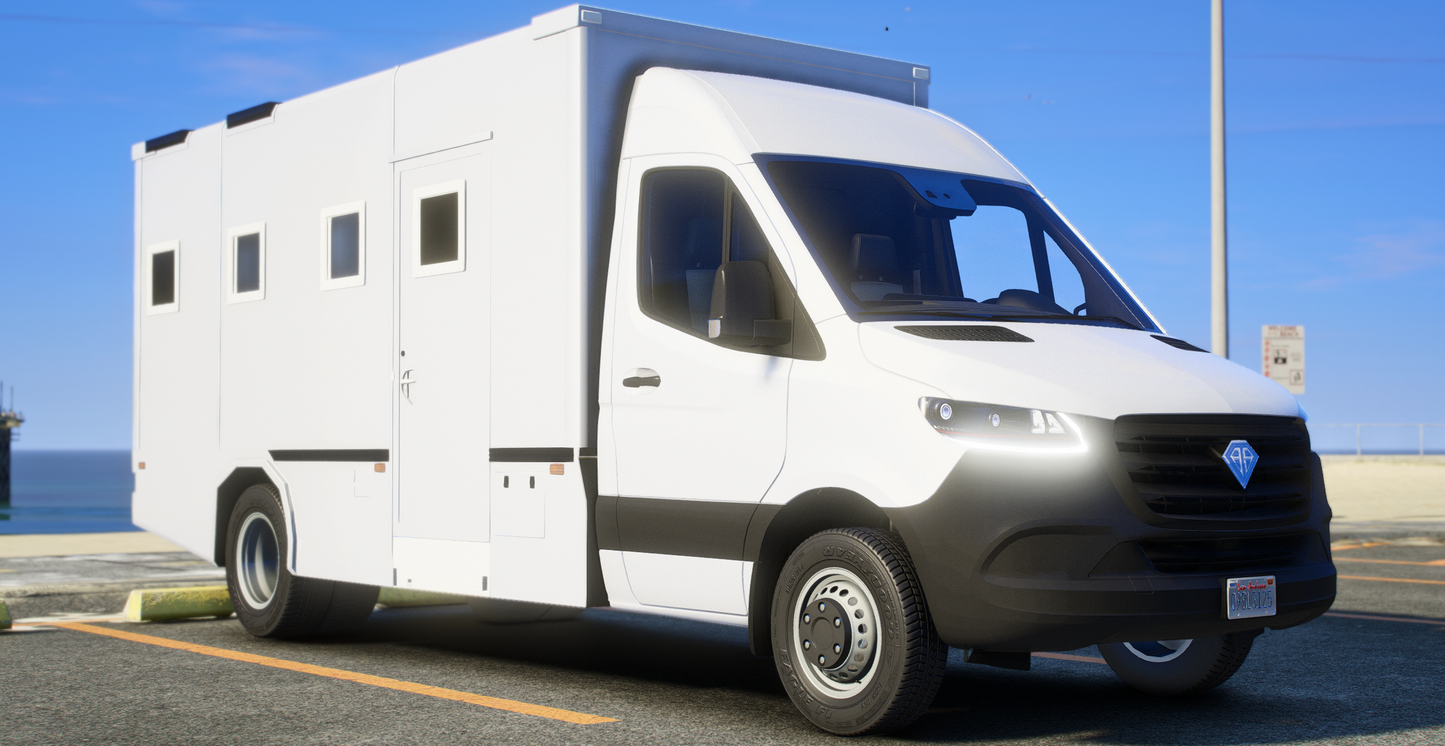 Benefactor Prisoner Transport Van (Template Included)
